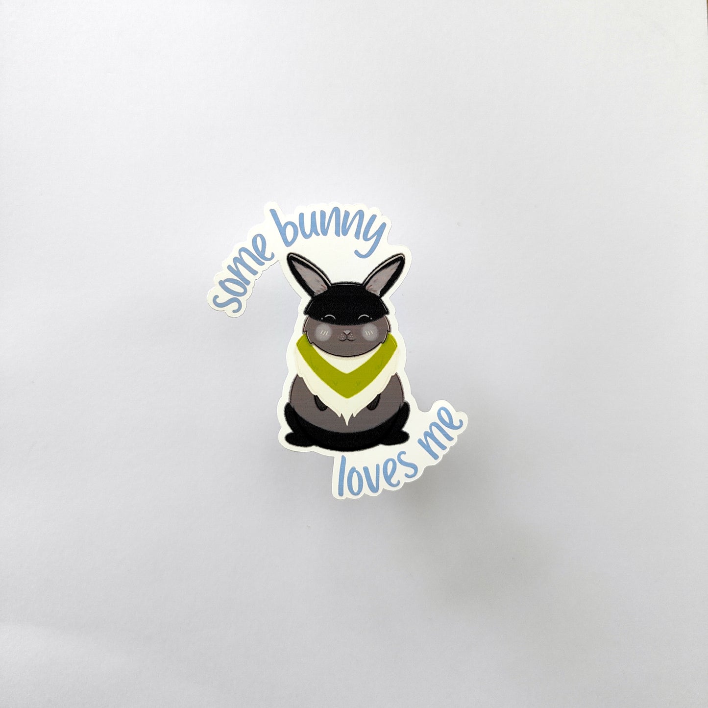 'Some Bunny Loves Me' Agender Pride Sticker