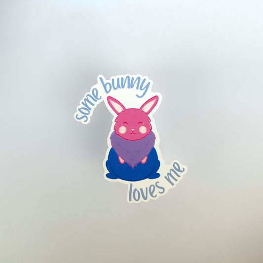 'Some Bunny Loves Me' Bisexual Pride Sticker