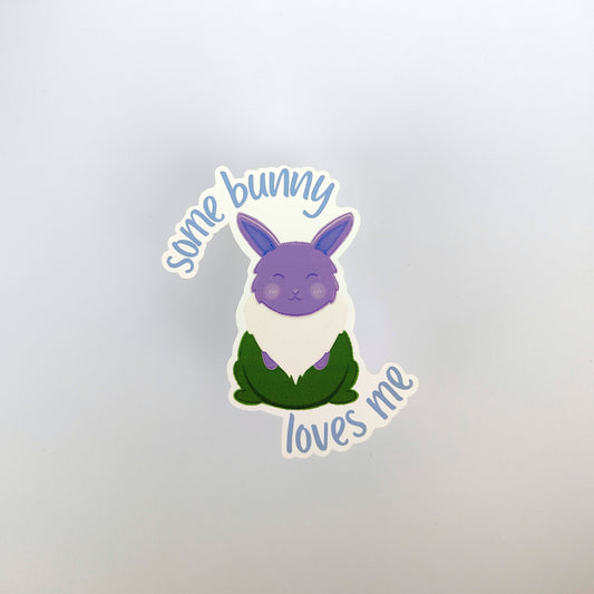 'Some Bunny Loves Me' Genderqueer Pride Sticker