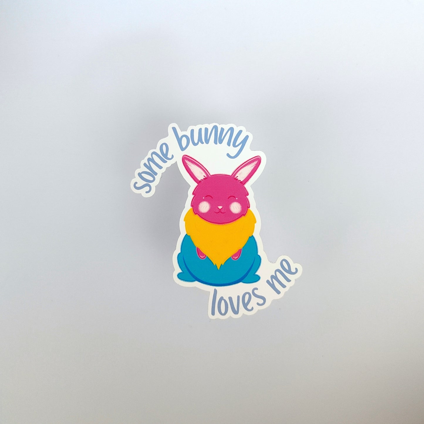 'Some Bunny Loves Me' Pansexual Pride Sticker