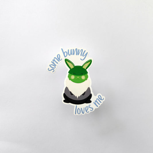 'Some Bunny Loves Me' Aromantic Pride Sticker